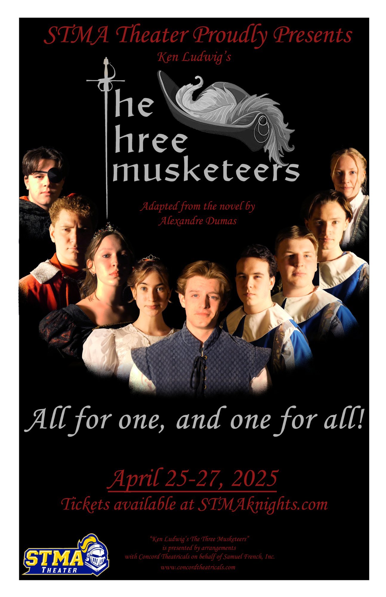 The Three Musketeers poster with Andi Davey as Constance
